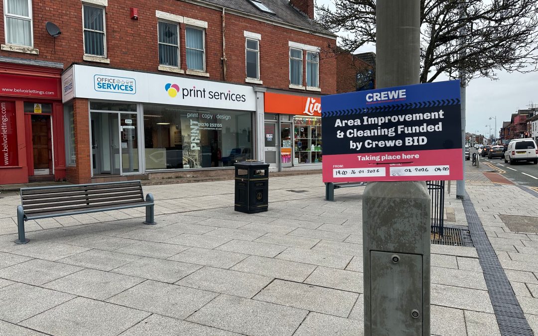 Crewe BID Invests in Enhanced Cleaning on Nantwich Road